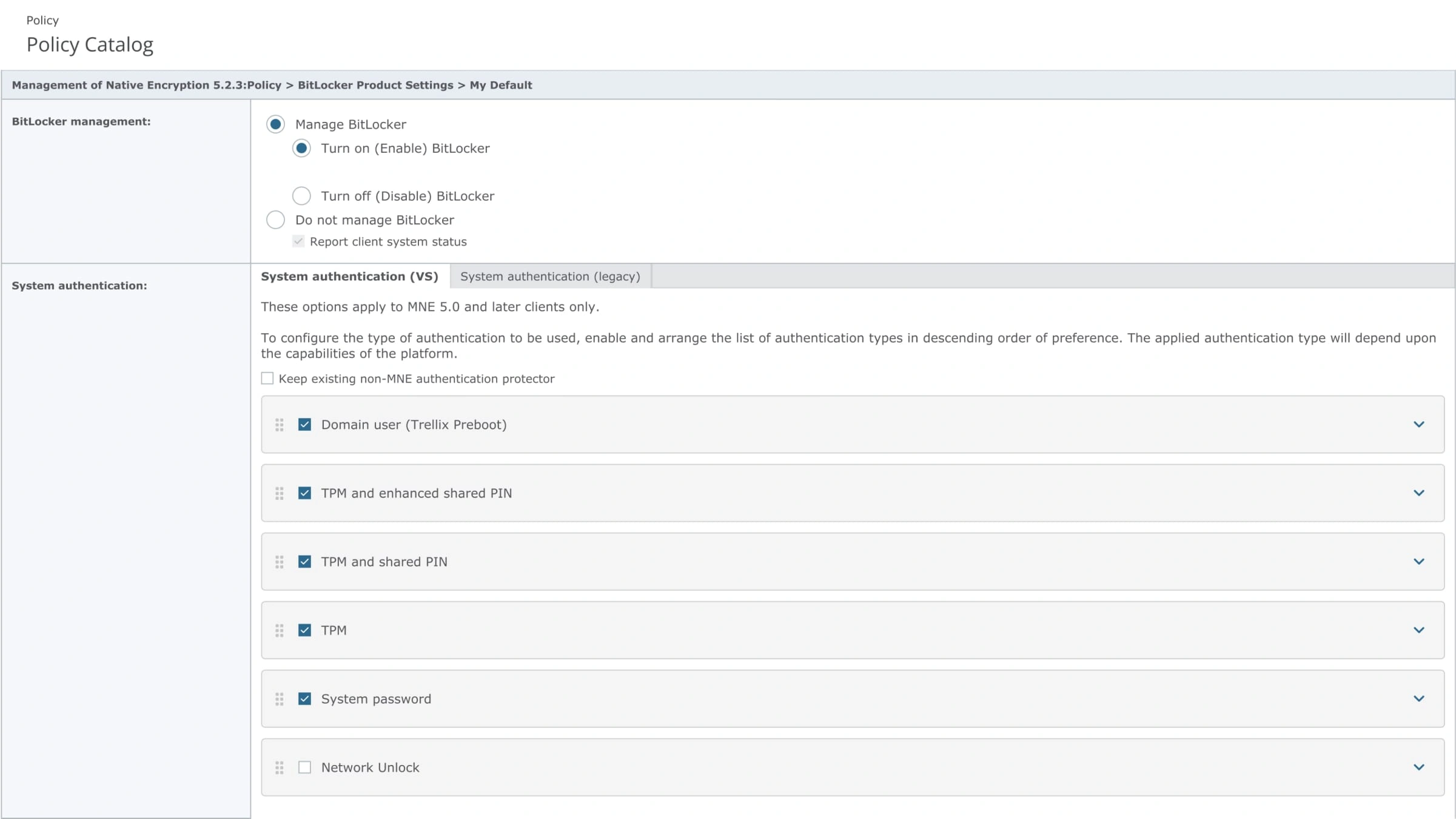 Policy Catalog