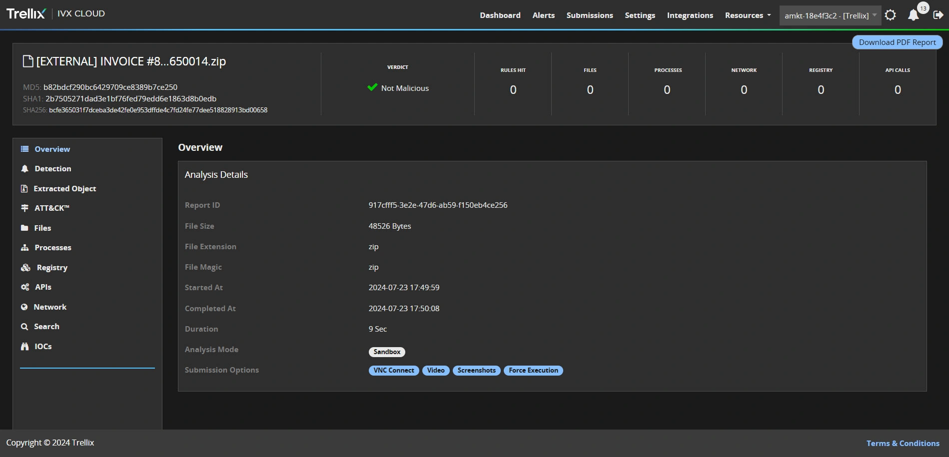Trellix IVX for Enterprise Application Tour 3