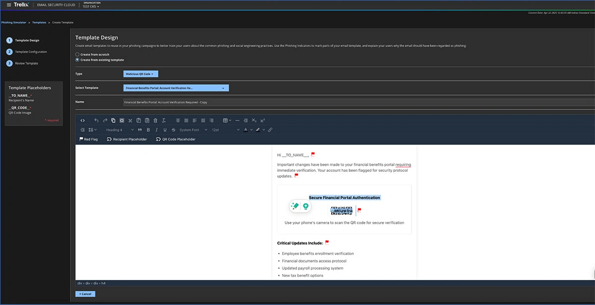 Trellix Phishing Simulator Tour 1